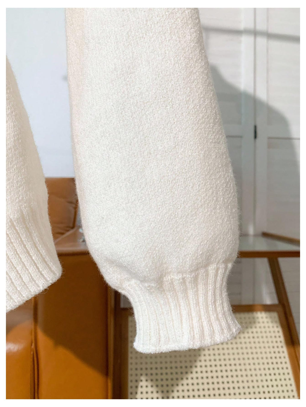 Verdusa Women's Old Money Wrap Belted Cardigan Sweaters Elegant Fall Outerwear Formal Outfits White Medium