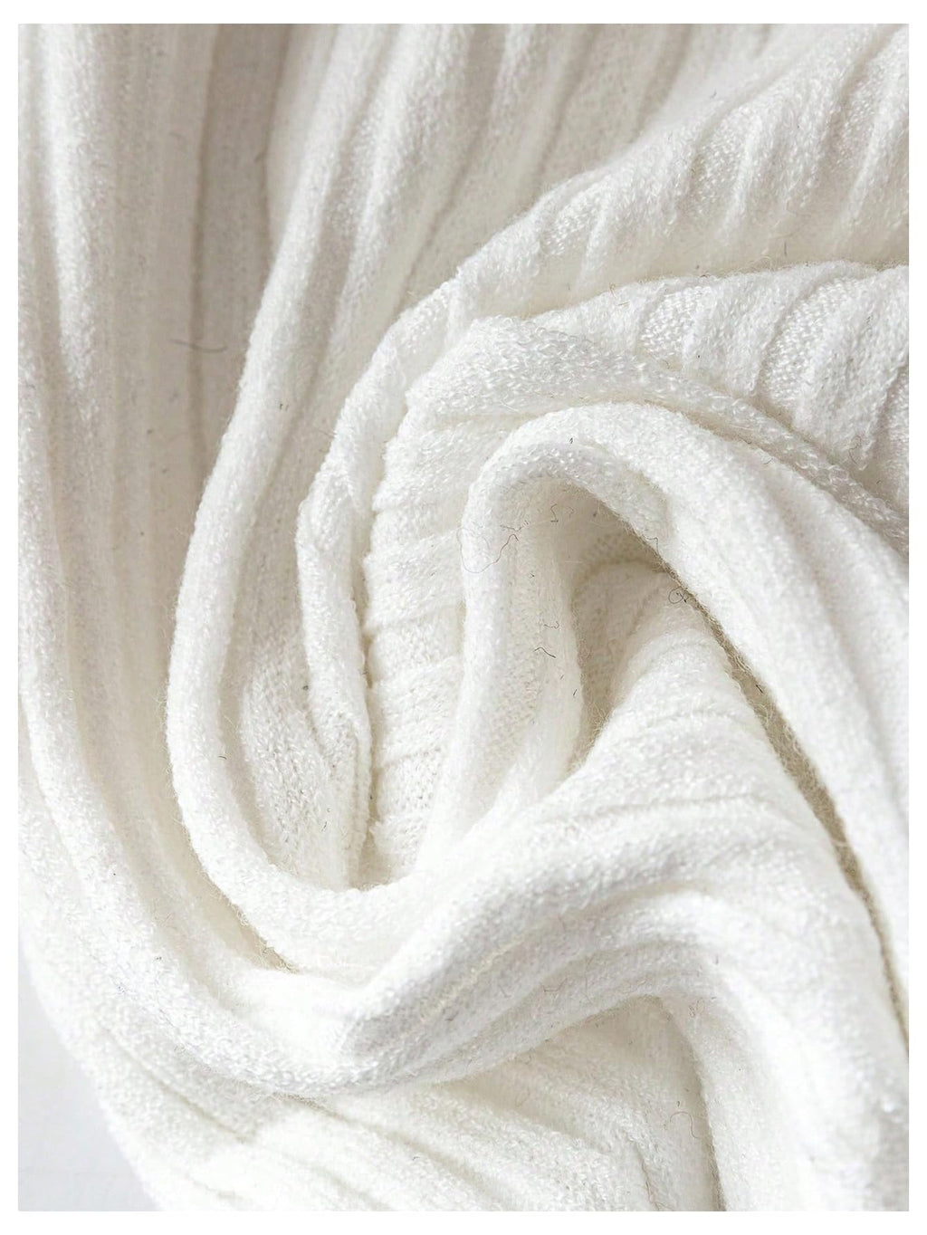 Verdusa Women's Old Money Short Sweater Wrap Slit Pullovers Fall Rib Knit Tops Black and White Large